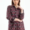 Striped Tribal Print Overshirt