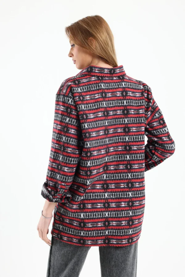 Striped Tribal Print Overshirt