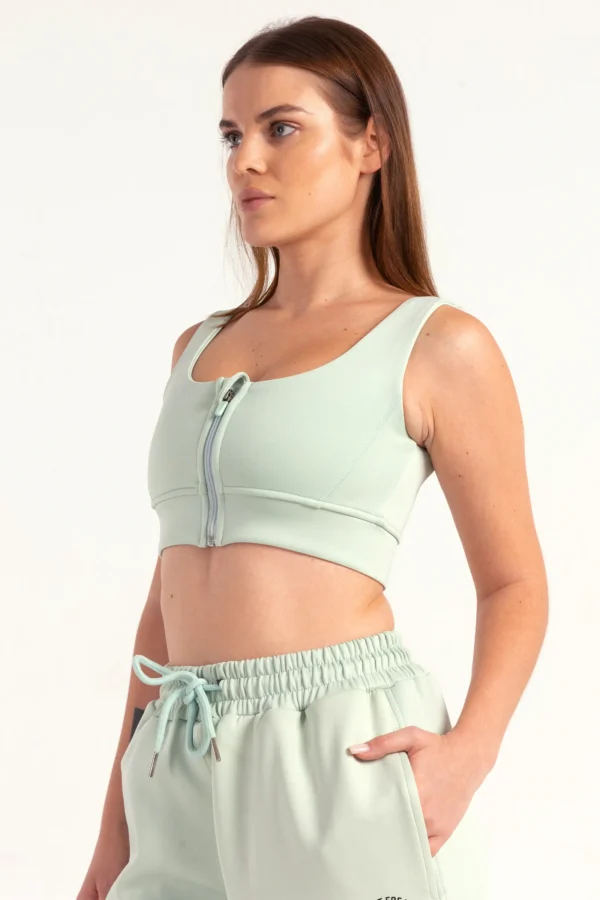 Hybrid Zip Sports Bra