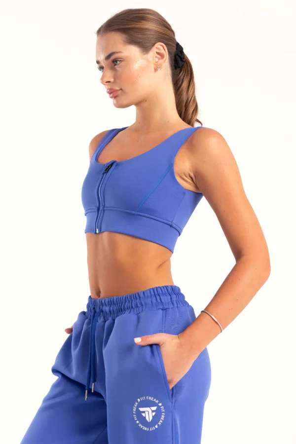 Hybrid Zip Sports Bra