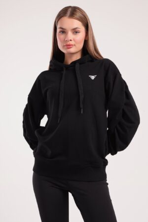 Ruched Sleeve Hoodie