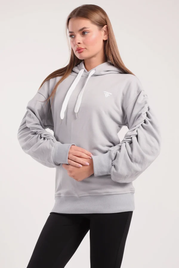 Ruched Sleeve Hoodie