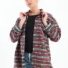 Striped Tribal Print Overshirt