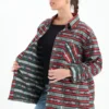 Striped Tribal Print Overshirt