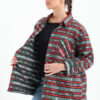 Striped Tribal Print Overshirt