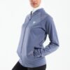Classic stand up collar jacket in steel blue