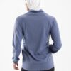 Classic stand up collar jacket in steel blue