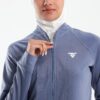 Classic stand up collar jacket in steel blue