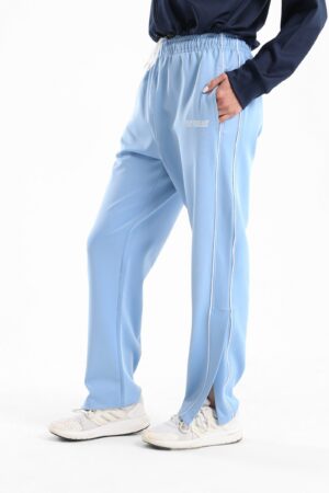 Classic side stripes sweatpants in baby blue