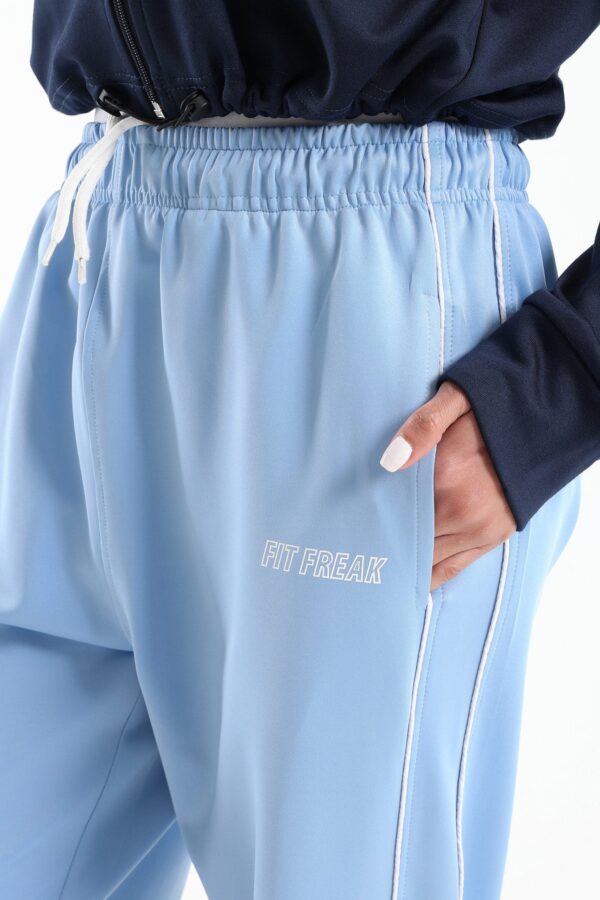 Classic side stripes sweatpants in baby blue