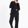 Chill oversized half zipper set in black