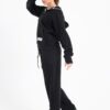 Chill oversized half zipper set in black