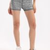 Ash grey heather basic shorts