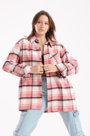 20231016-543.jpg Pink check overshirt