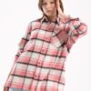 Pink check overshirt