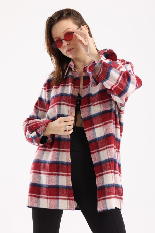 Red check overshirt