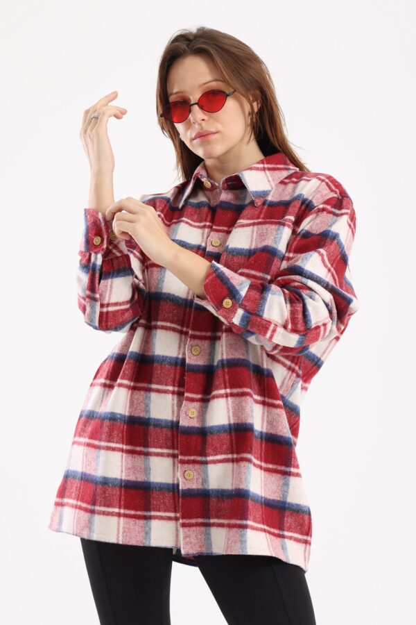 Red check overshirt