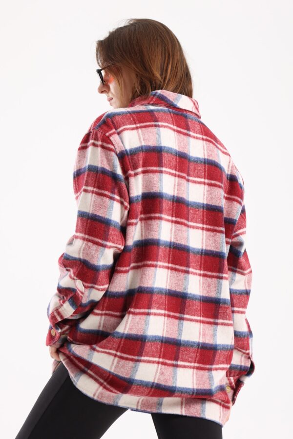 Red check overshirt