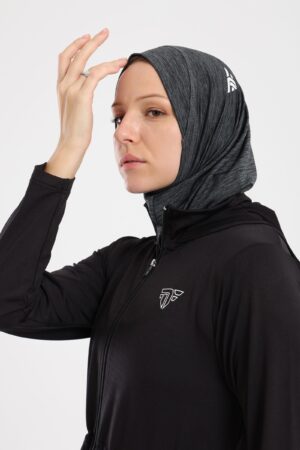 Sports hijab in dark gray