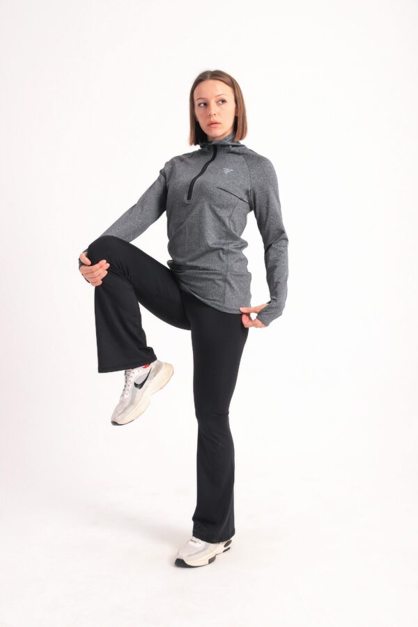 Dark gray half zipper sweatshirt