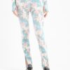 Colored camo slit printed leggings