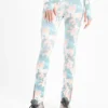 Colored camo slit printed leggings