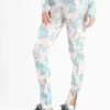 Colored camo slit printed leggings