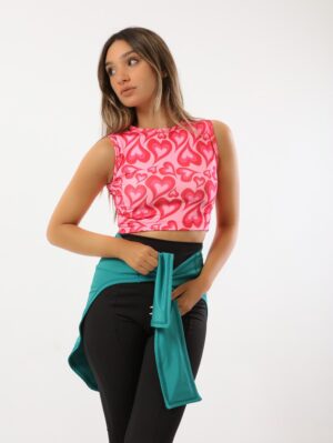 Blue green hip cover with sleeves