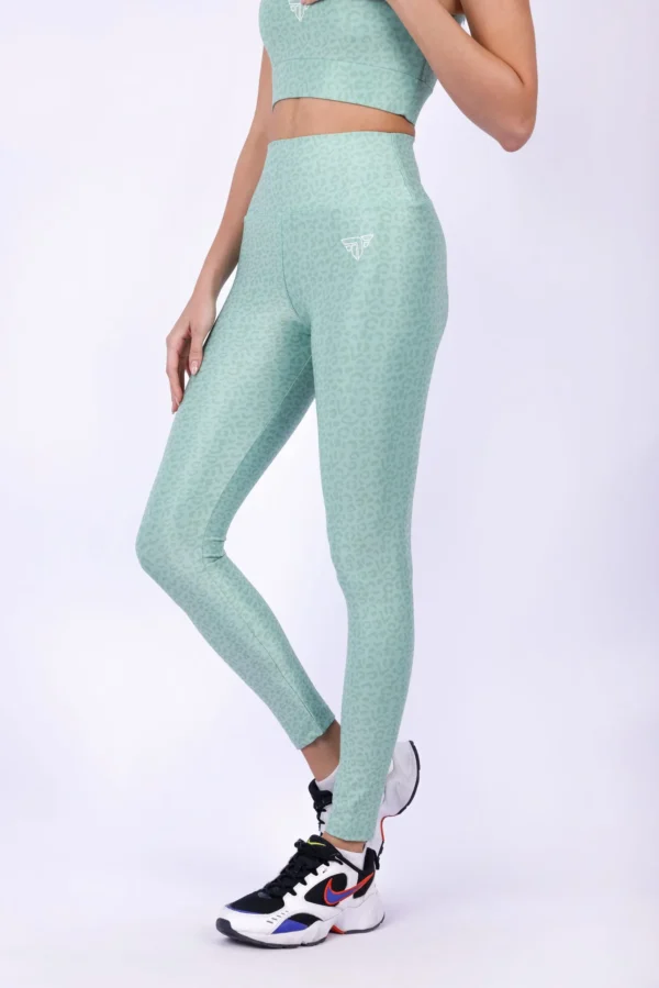 Mint leopard leggings