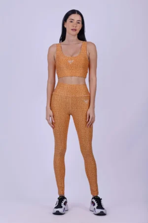 Apricot leopard leggings