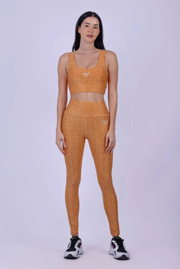 Apricot leopard leggings
