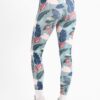 Green palm printed leggings