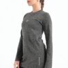 Training bell sleeve top in dark grey