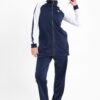 Classic stand up collar tracksuit in dark blue