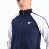 Classic stand up collar tracksuit in dark blue