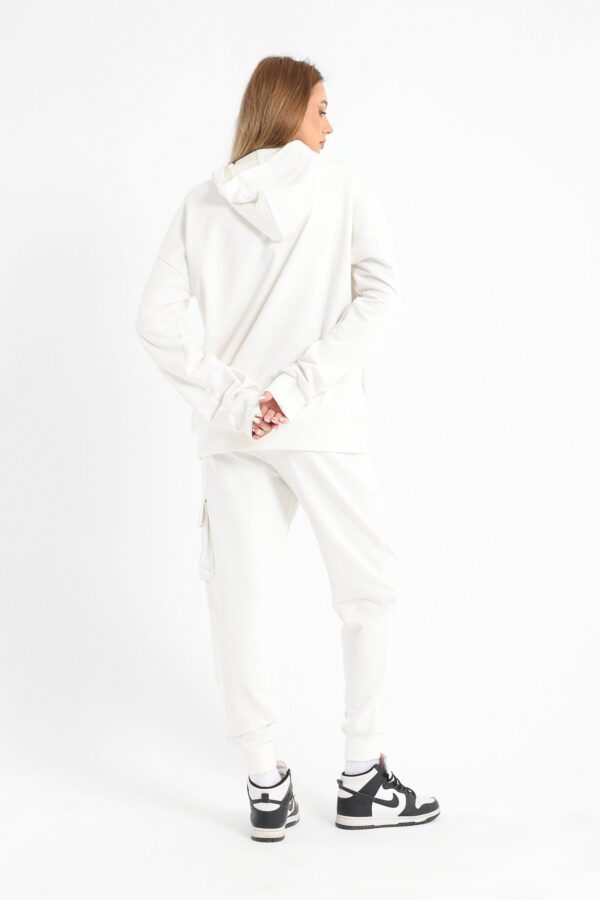 Chill oversized flap pocket cargo set in off white
