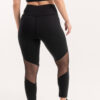 Black high waisted capri mesh leggings