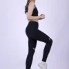 Reflective cut detail leggings