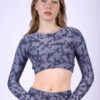Cool grey camouflage long sleeve top