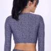 Cool grey leopard long sleeve top