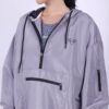 Gray waterproof half-zip pullover