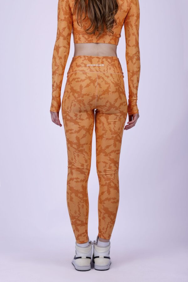 Apricot camouflage leggings