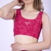 Fuchsia camouflage basic sports bra