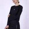 Training bell sleeve top in black